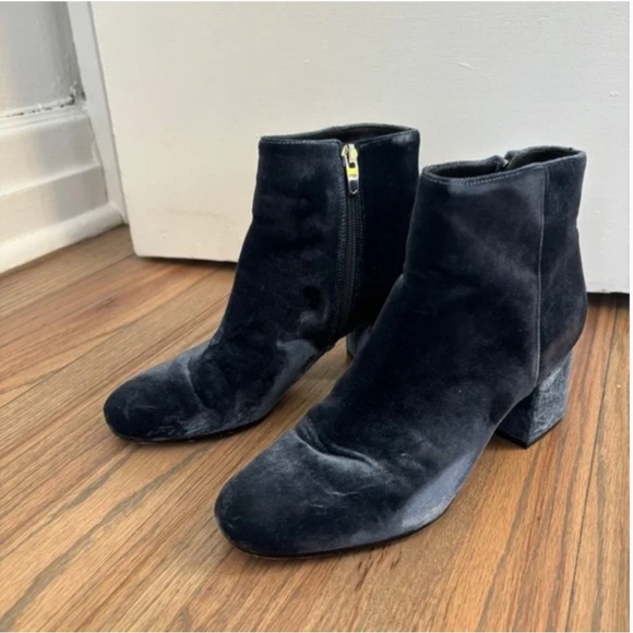 Via Spiga blue velvet boots - Picture 3 of 8